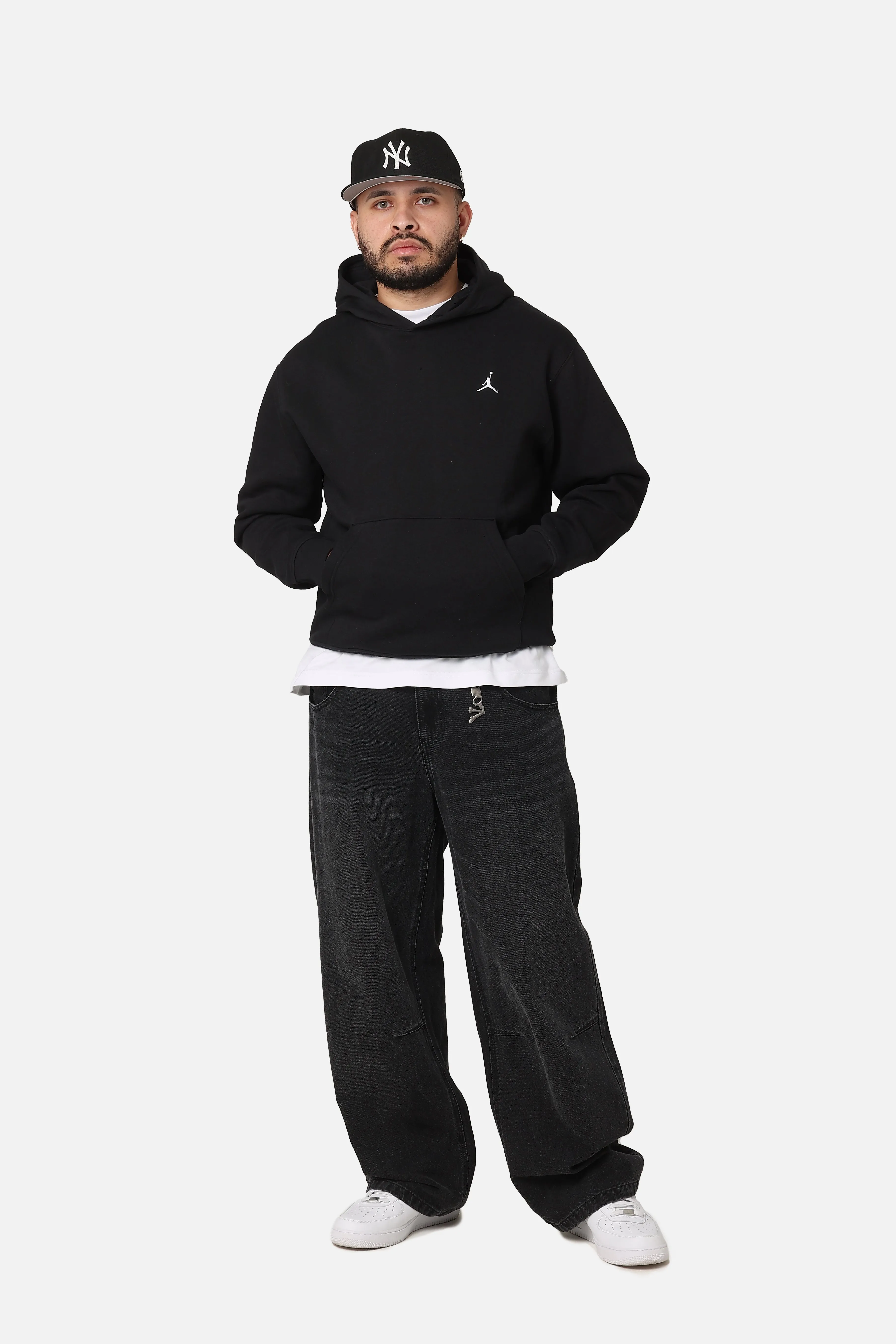 Jordan Brooklyn Fleece Pullover Hoodie Schwarz/Weiß
