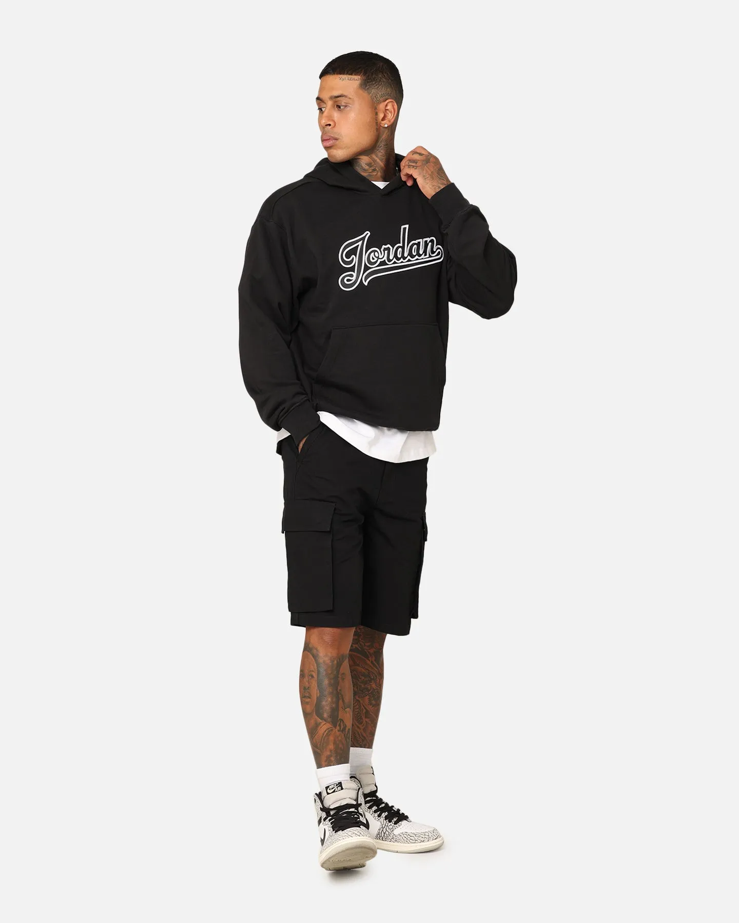 Jordan Flight MVP Fleece Pullover Hoodie Schwarz