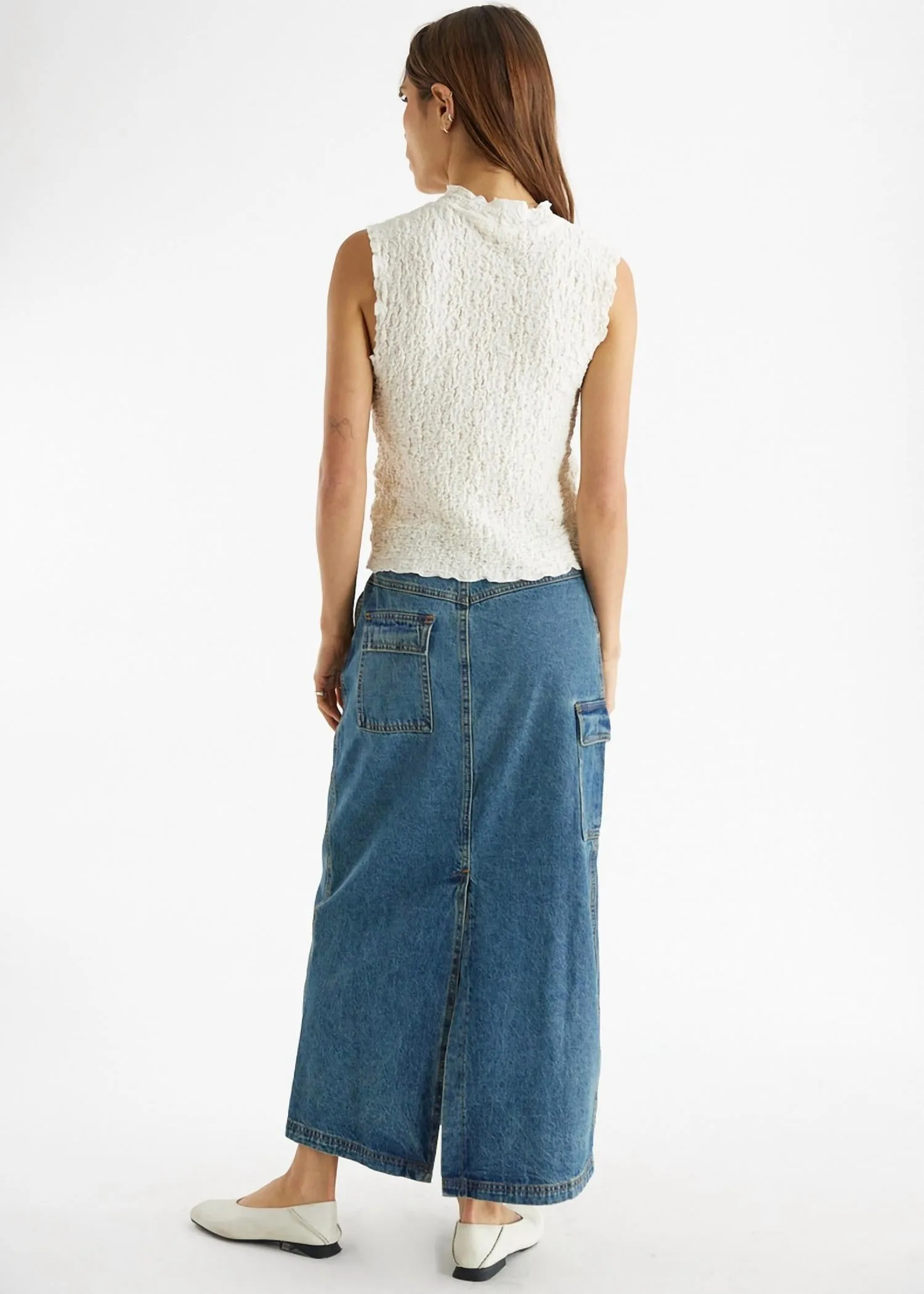 Jules Denim Maxi-Rock in Blau