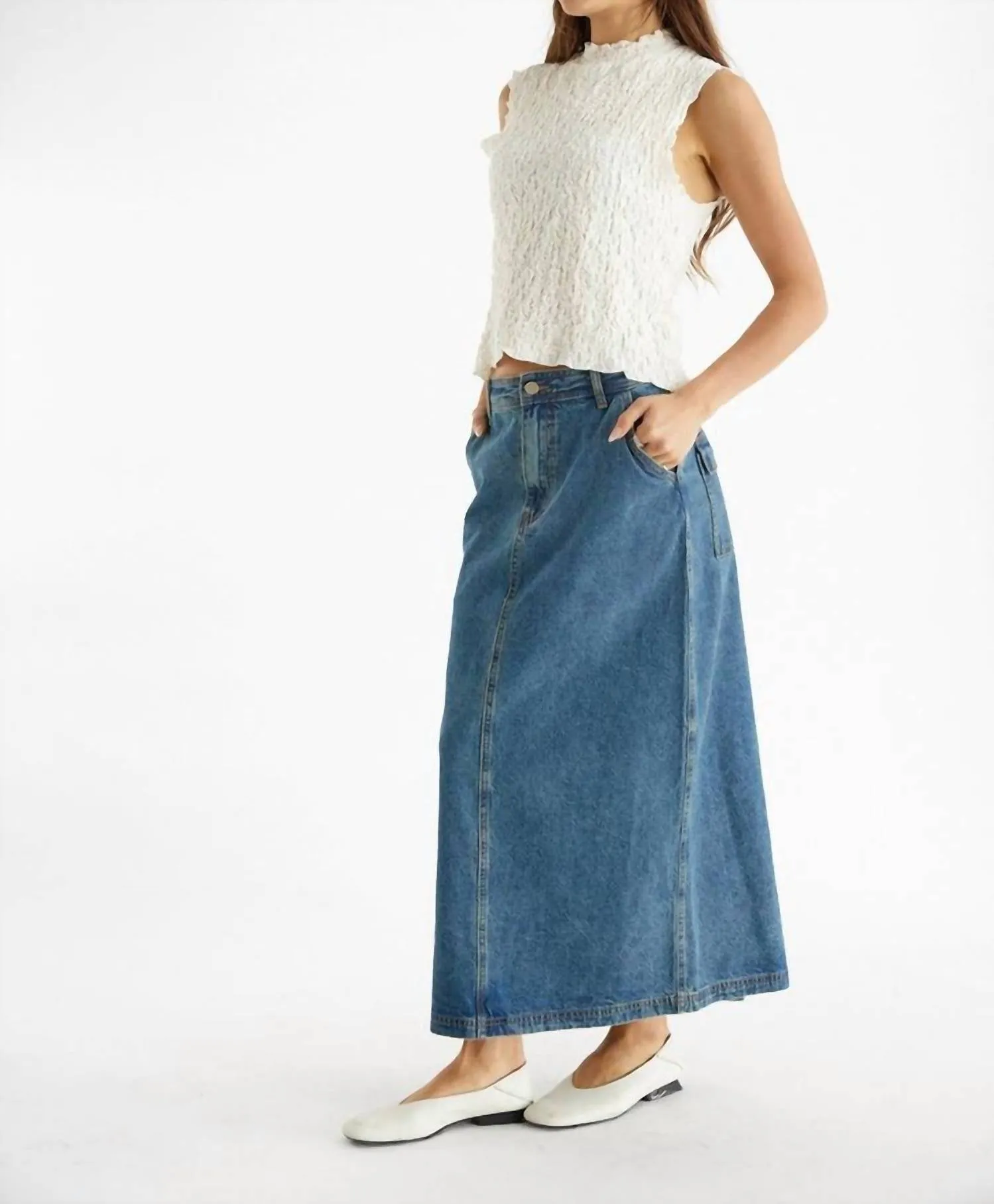 Jules Denim Maxi-Rock in Blau