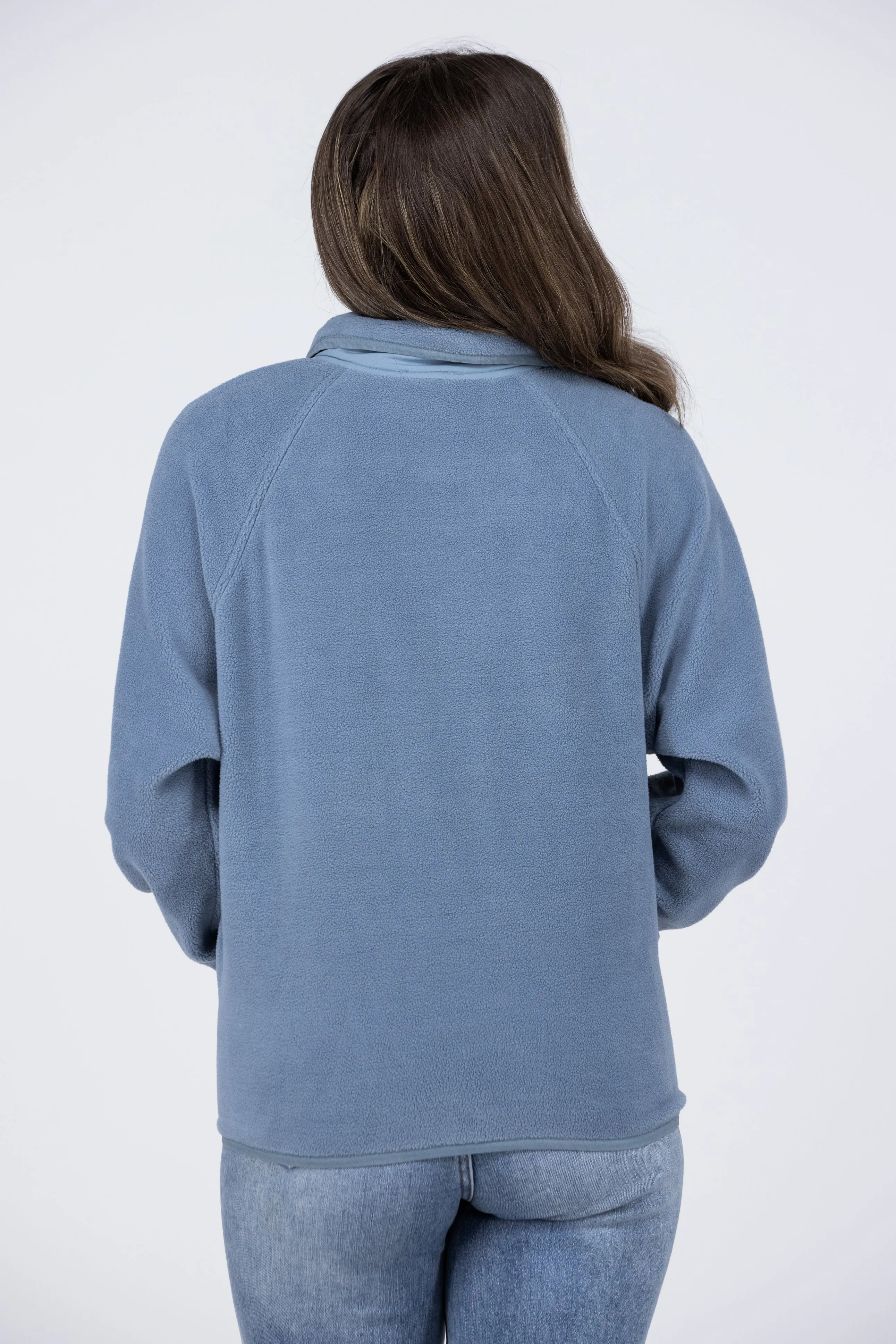 Keep It Cozy Damen Klassische Fleece Jacke mit Knopfleiste