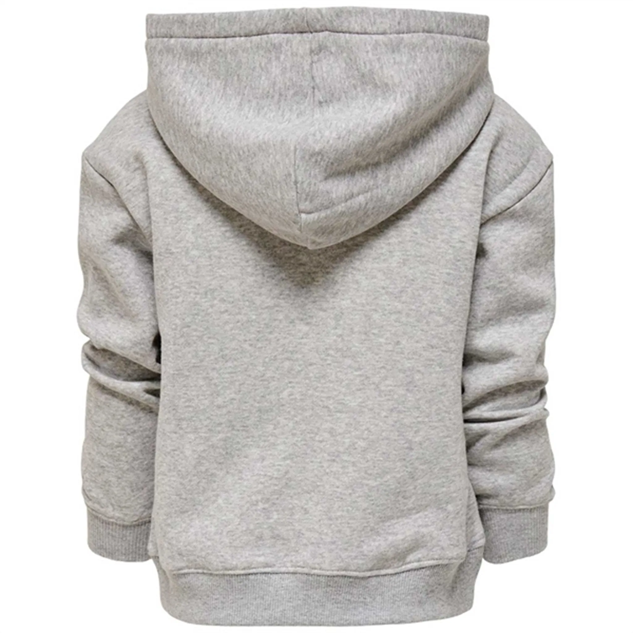 Kids ONLY Hellgrauer Melange Every Life Small Logo Noos Hoodie Nur für Kinder