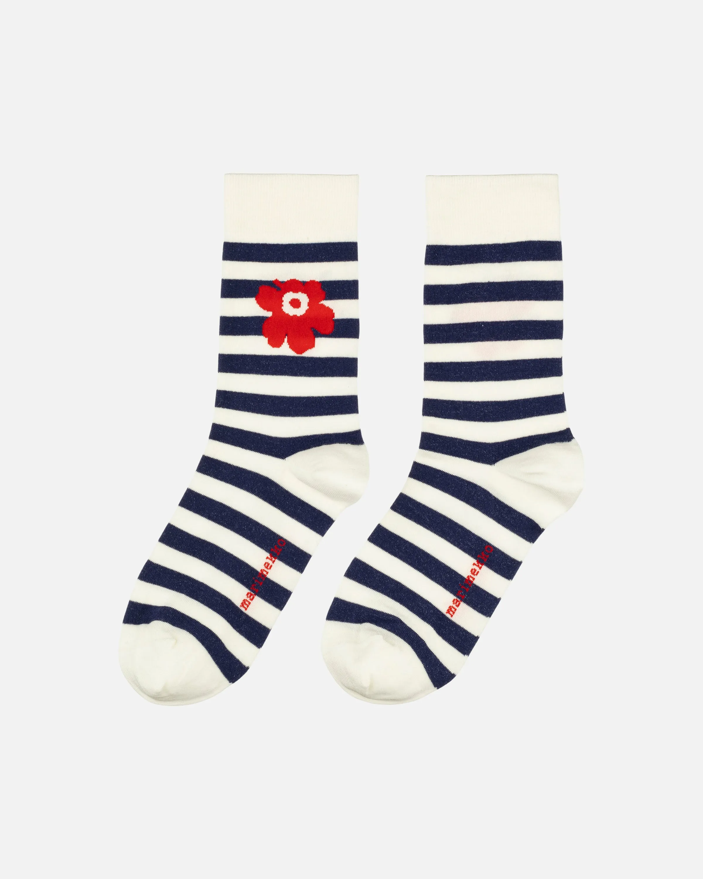 Kioski Kasvaa Tasaraita Unikko One Socken Kleidung_Marimekko
