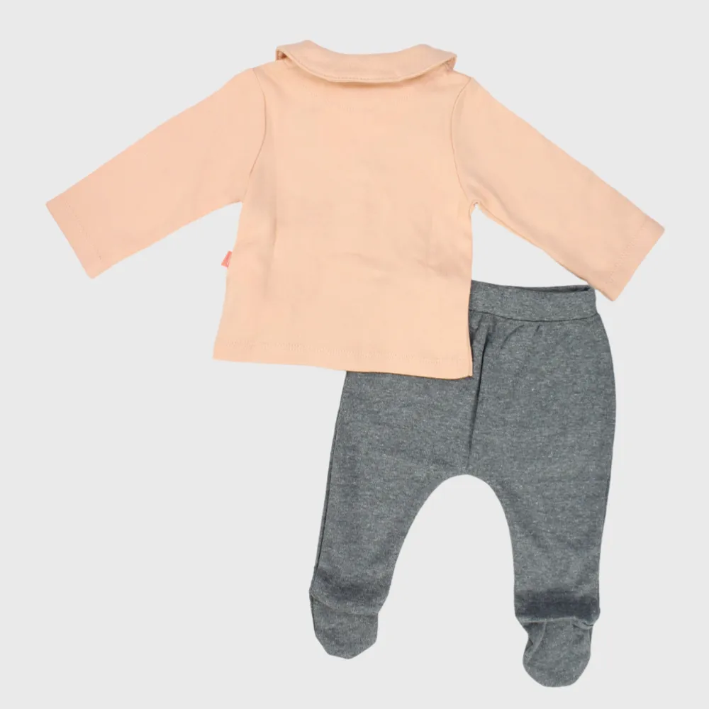 Kätzchen-Gesicht Langarm-Fleece-Schlafanzug