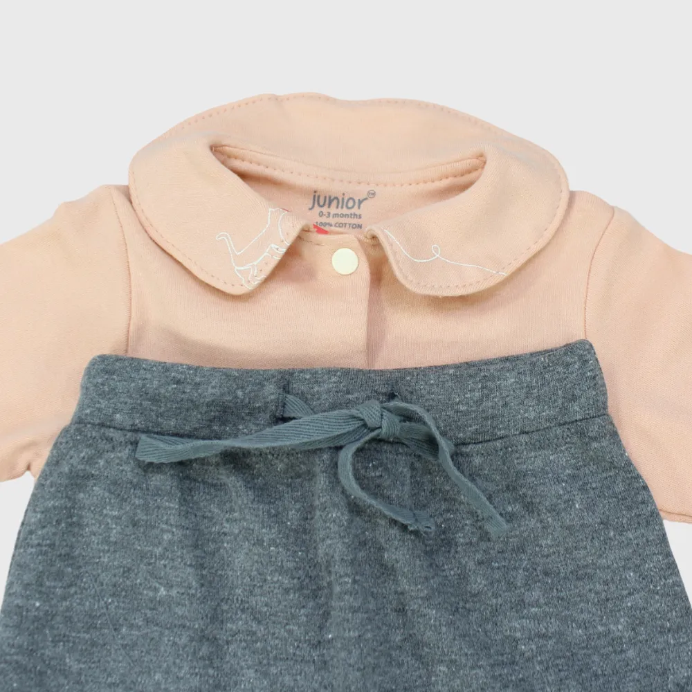 Kätzchen-Gesicht Langarm-Fleece-Schlafanzug