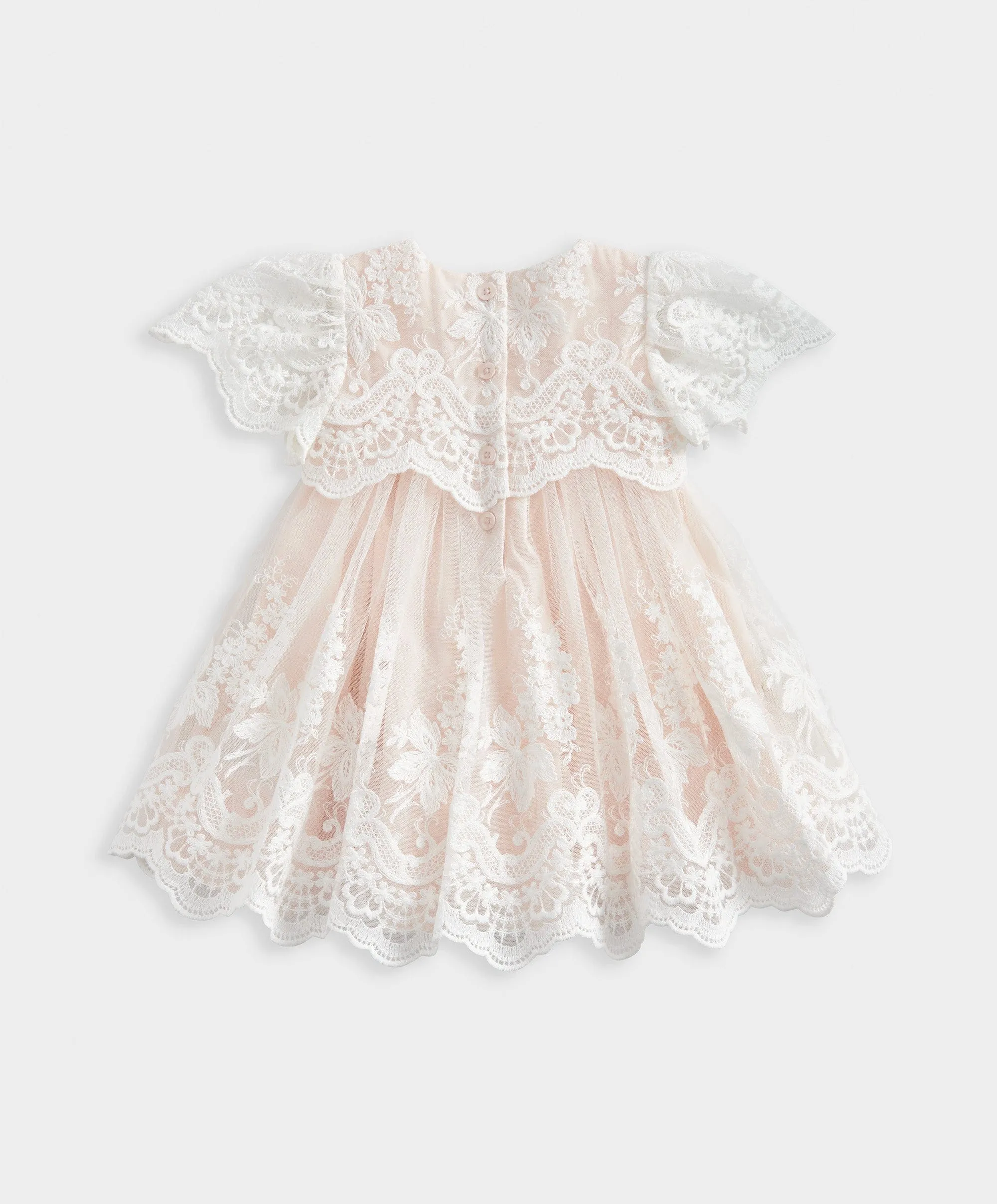 Spitzen-Rüschenärmel-Kleid Babykids Mamas & Papas
