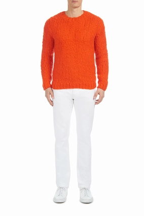 Lawrence Knit Sweater in Orange Welfat Cashmere