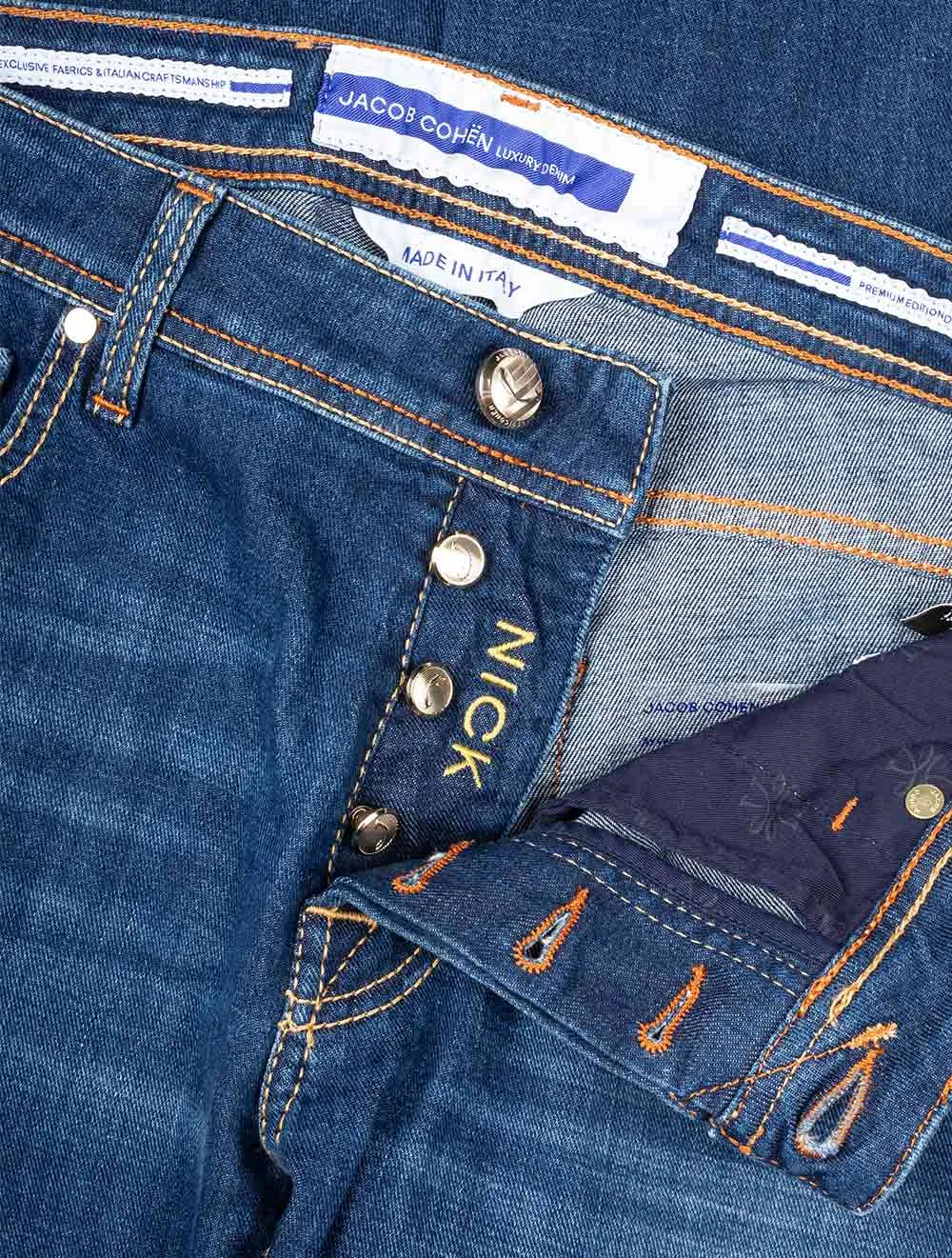 Lederabzeichen Jeans Denim