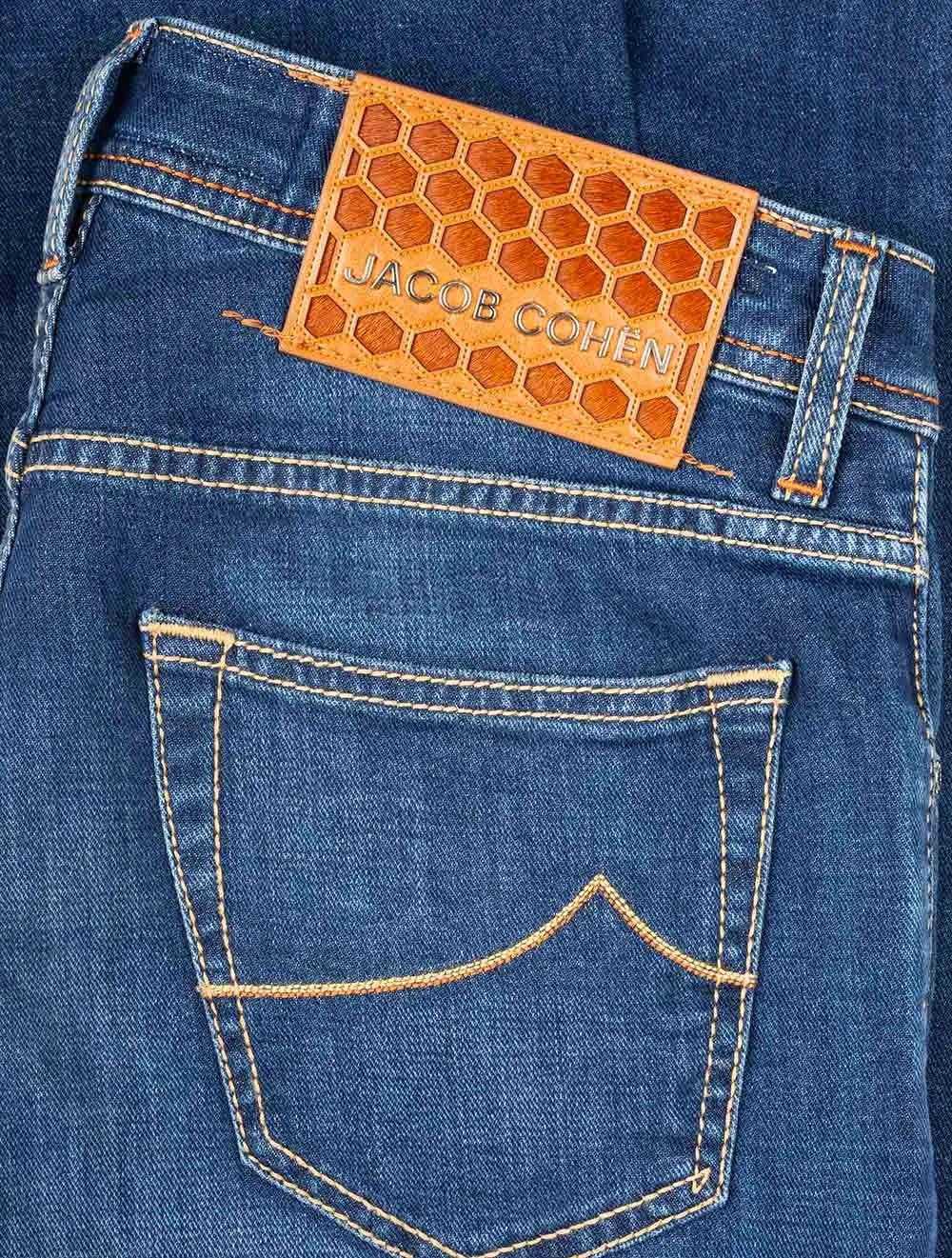 Lederabzeichen Jeans Denim