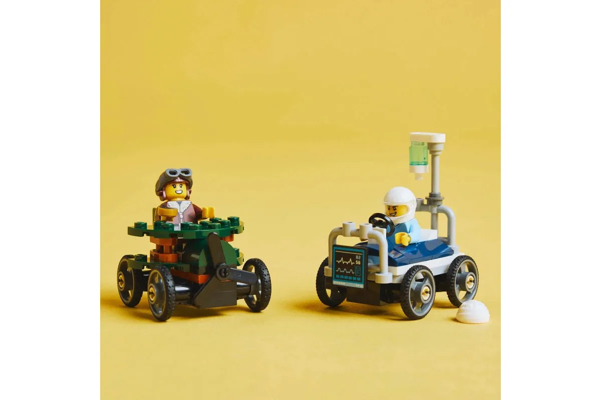 LEGO City Flugzeug gegen Krankenhausbett-Rennwagen Pack 60459