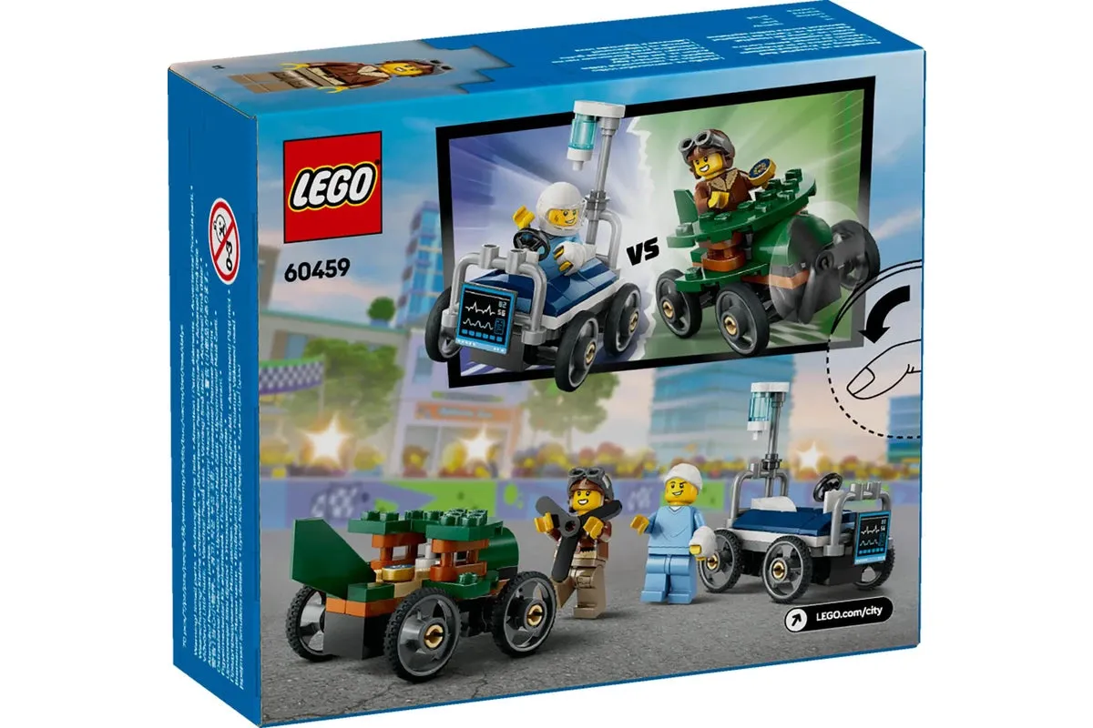 LEGO City Flugzeug gegen Krankenhausbett-Rennwagen Pack 60459