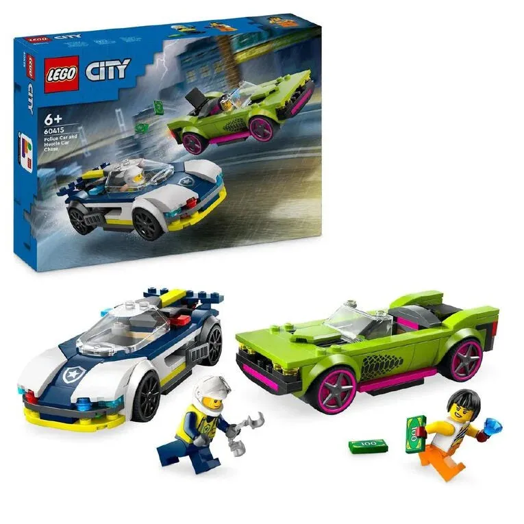 LEGO CITY Polizeiauto und Muscle Car Verfolgungsjagd 60415