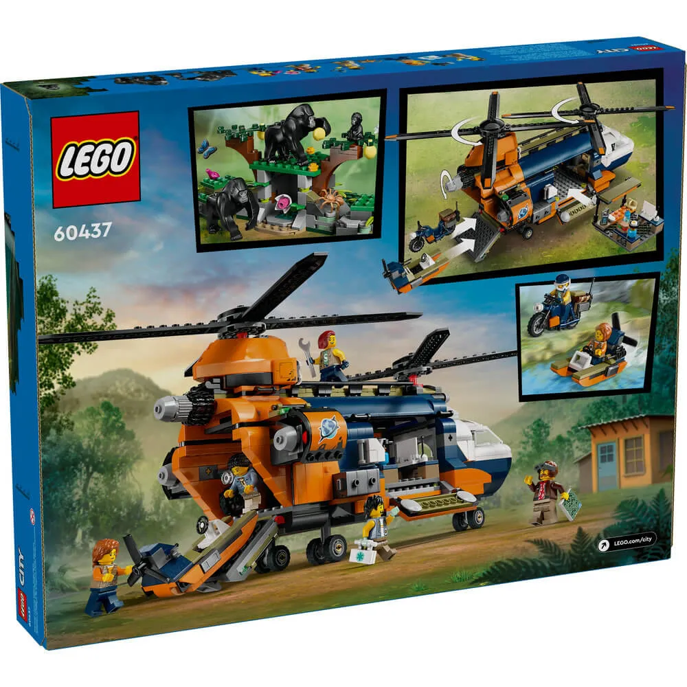 LEGO® Spielzeug LEGO® City Dschungel-Explorer-Hubschrauber im Basislager Bauset mit 881 Teilen (60437)