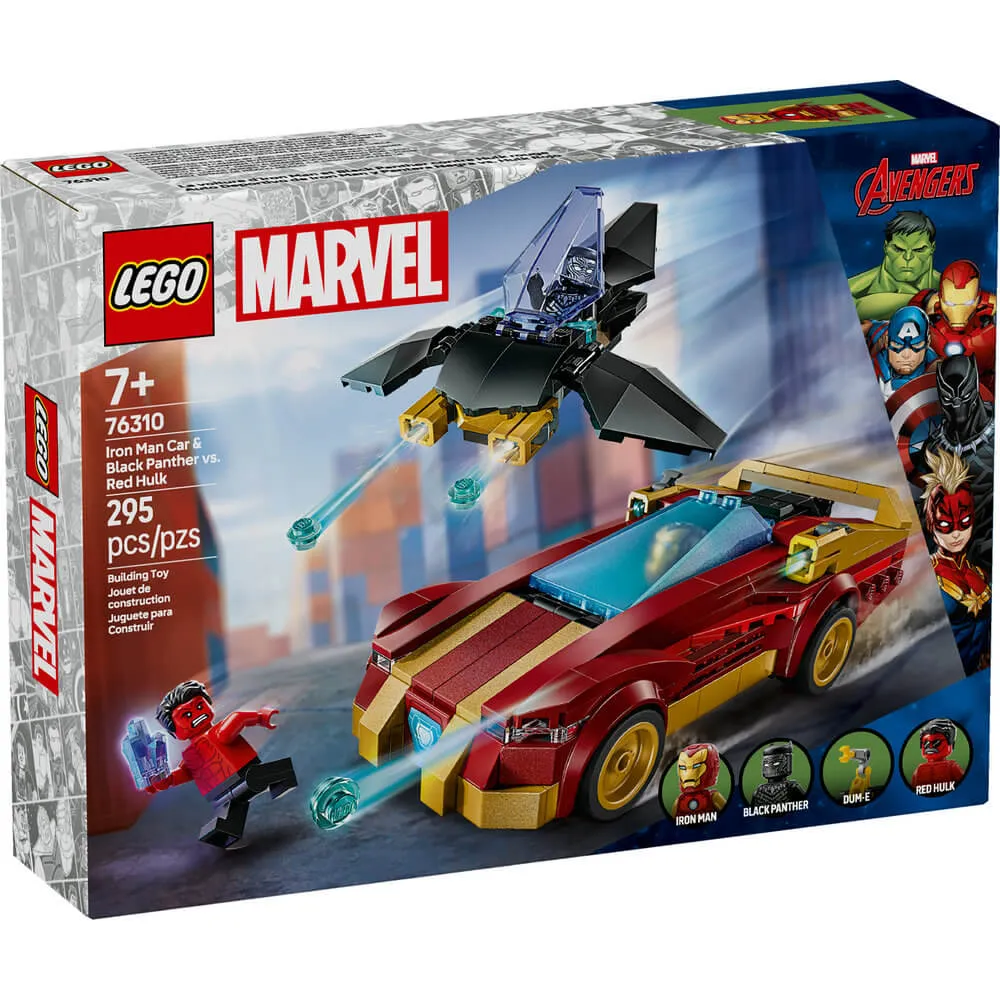 LEGO® Spielzeug LEGO® Super Heroes Marvel Iron Man Auto & Black Panther vs. Red Hulk Bauset 76310
