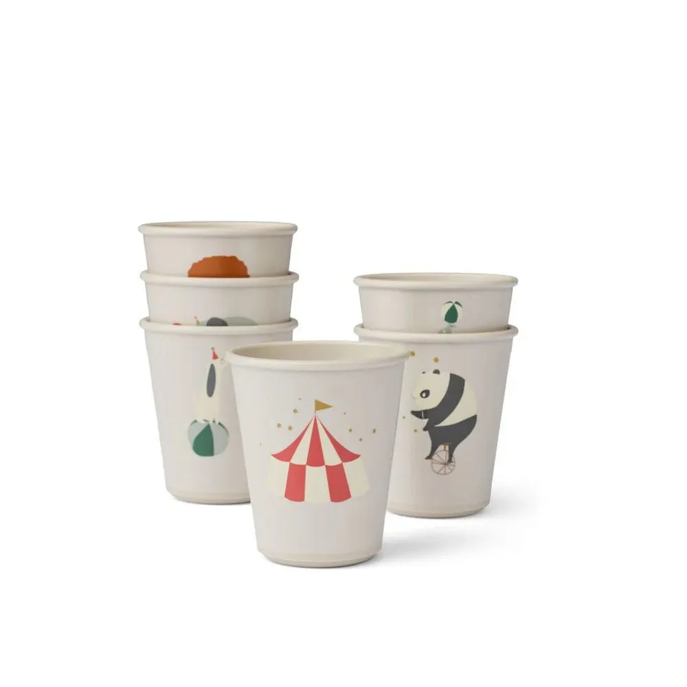 Liewood: Lana Becher 6er-Set - Zirkus / Sand