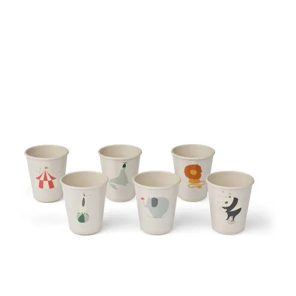 Liewood: Lana Becher 6er-Set - Zirkus / Sand