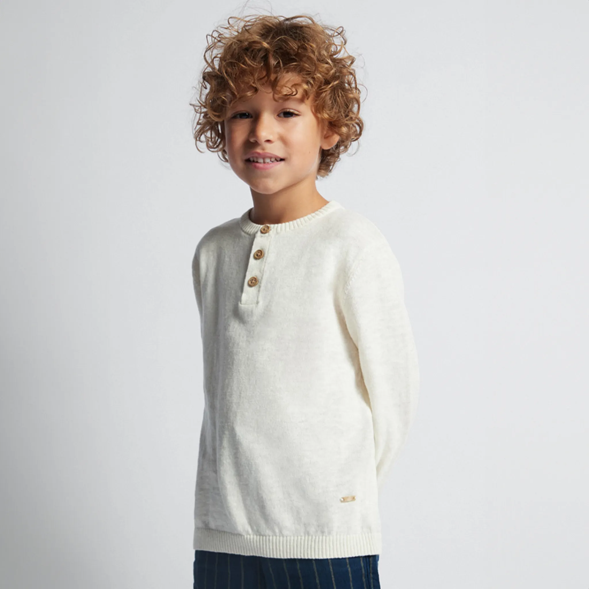 Leinen-Baumwoll-Pullover