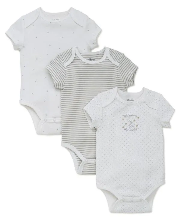 Little Me Baby's 3er-Pack Willkommens-Bodys für Neugeborene Babykids Little Me