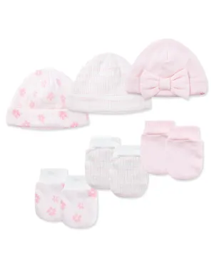 Little Me Petals Hat & Mitt Set
