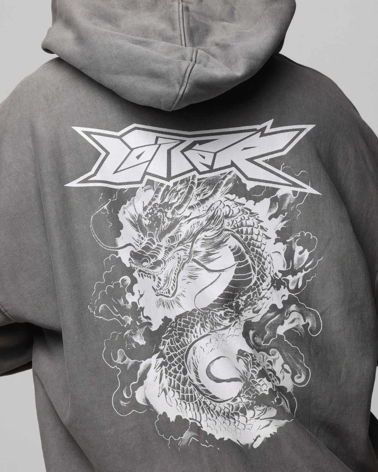 Loiter Draco Born Hoodie Gewaschener Anthrazit