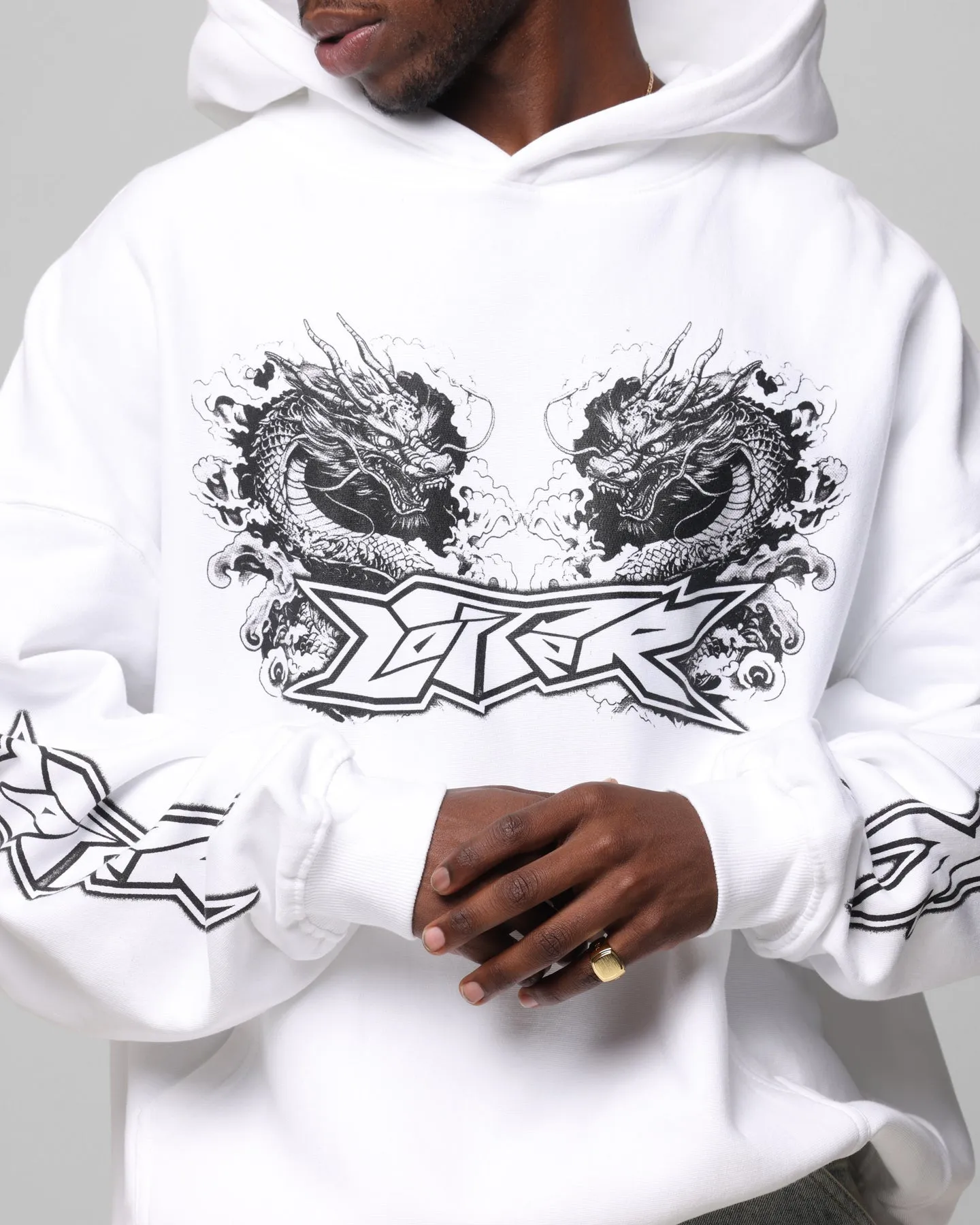 Loiter Draco Born Kapuzenpullover Weiß