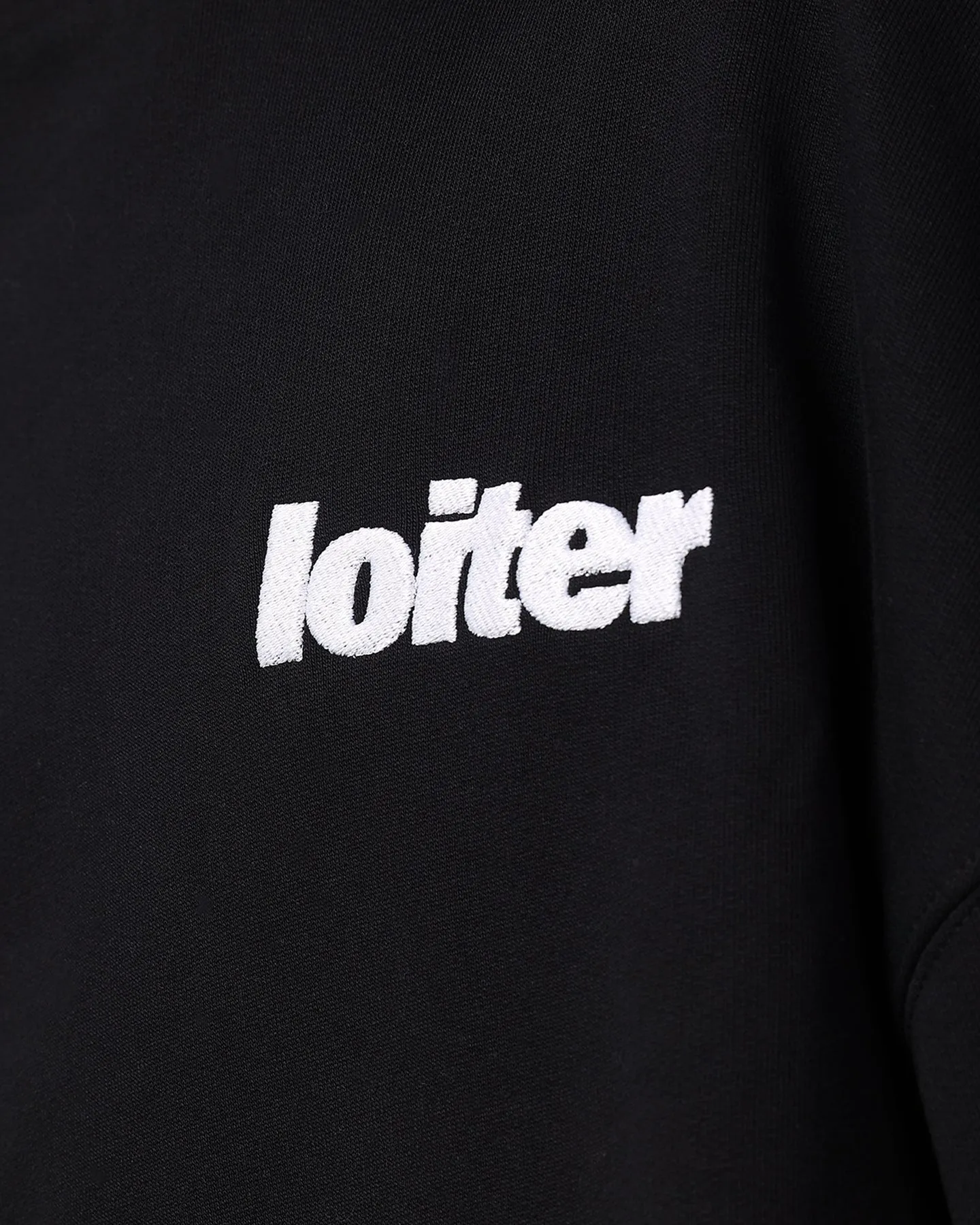 Loiter Pin Line Premium Hoodie Schwarz