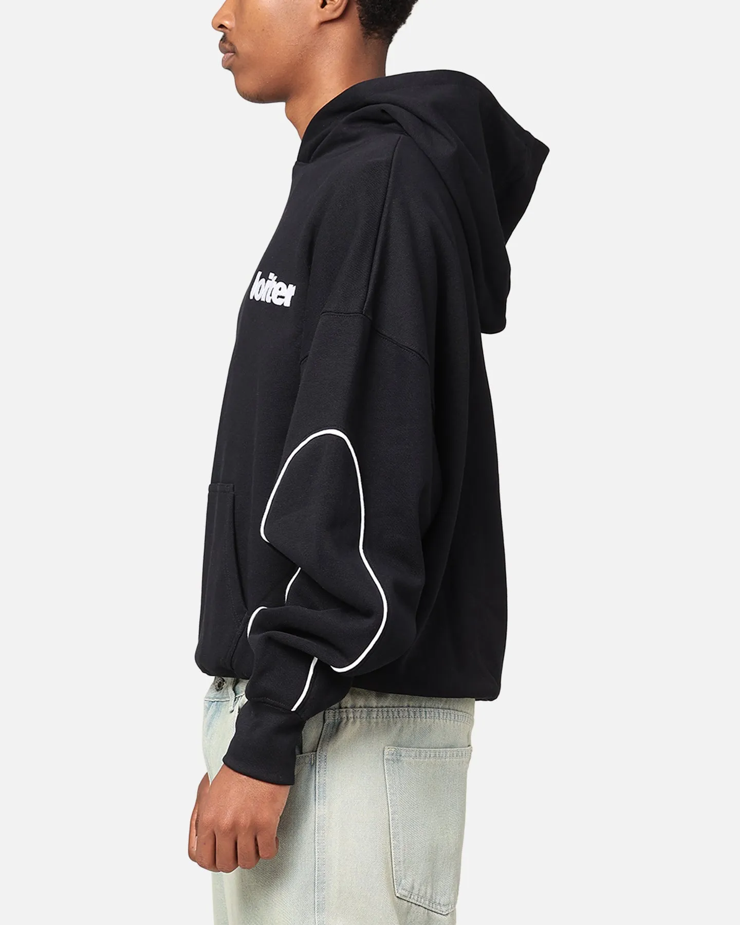 Loiter Pin Line Premium Hoodie Schwarz