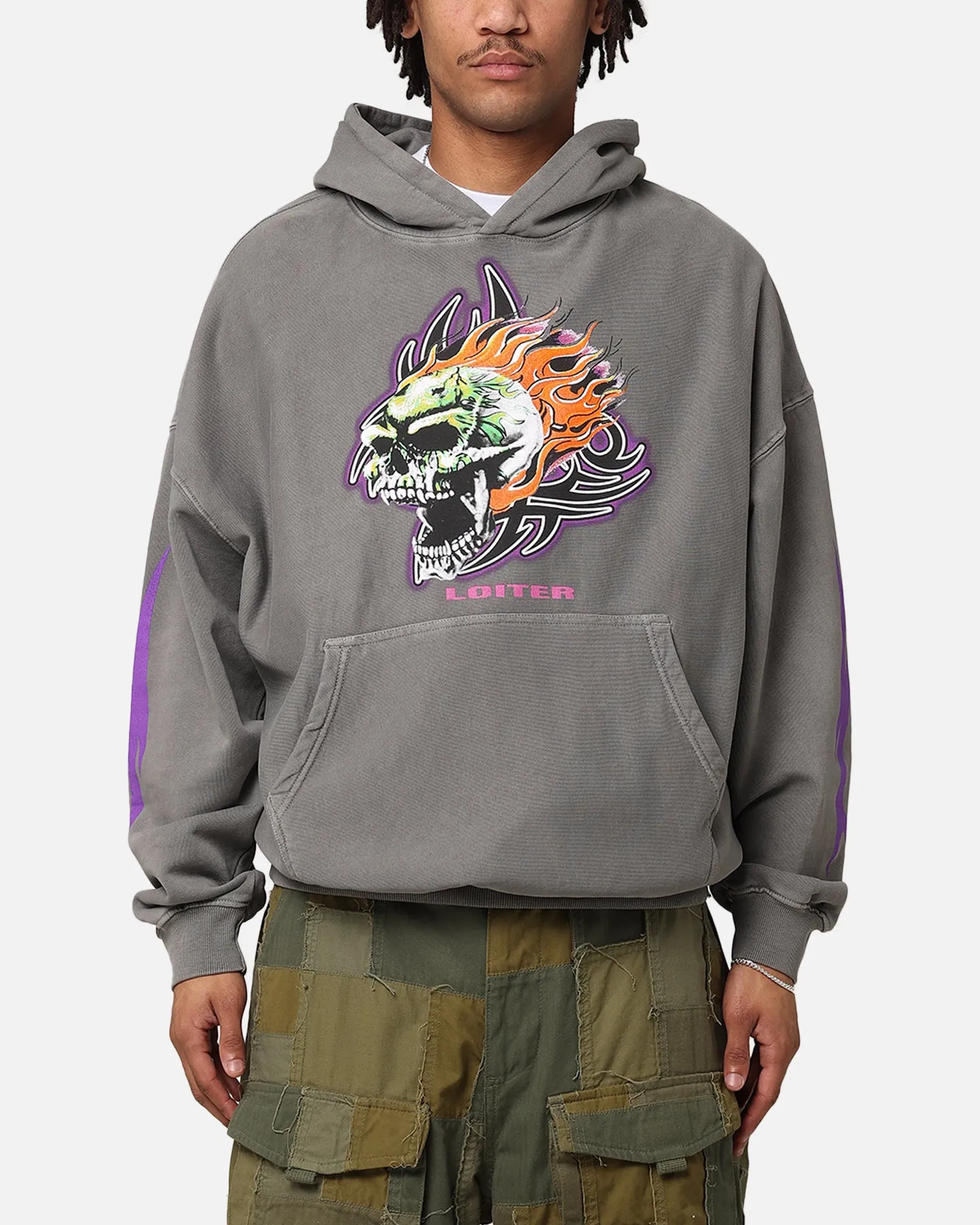 Loiter Rip N Dip Kapuzenpullover Gewaschener Anthrazit