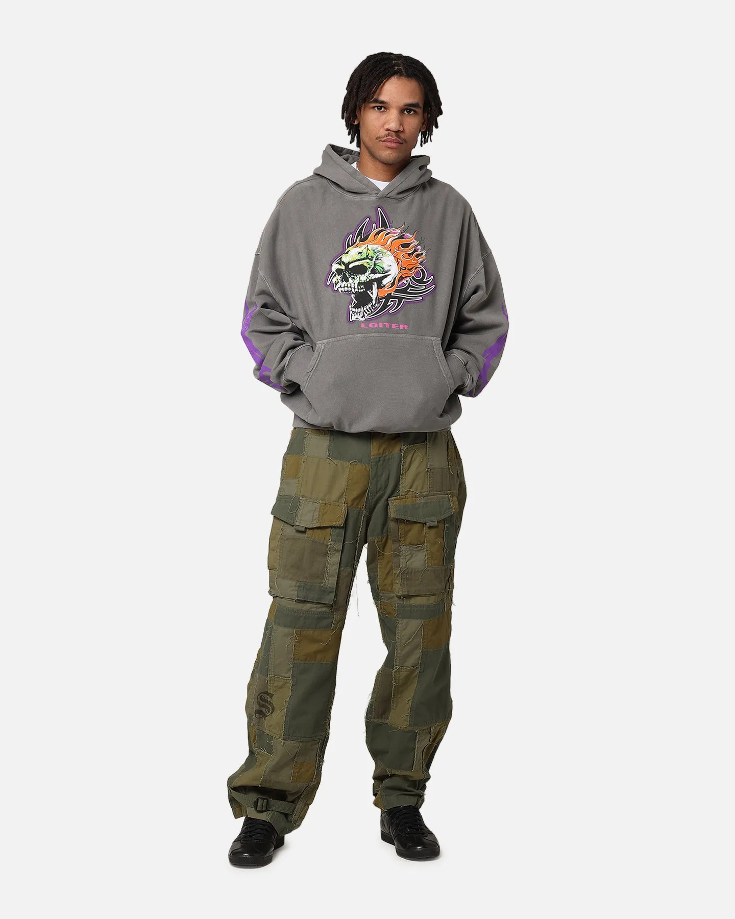 Loiter Rip N Dip Kapuzenpullover Gewaschener Anthrazit