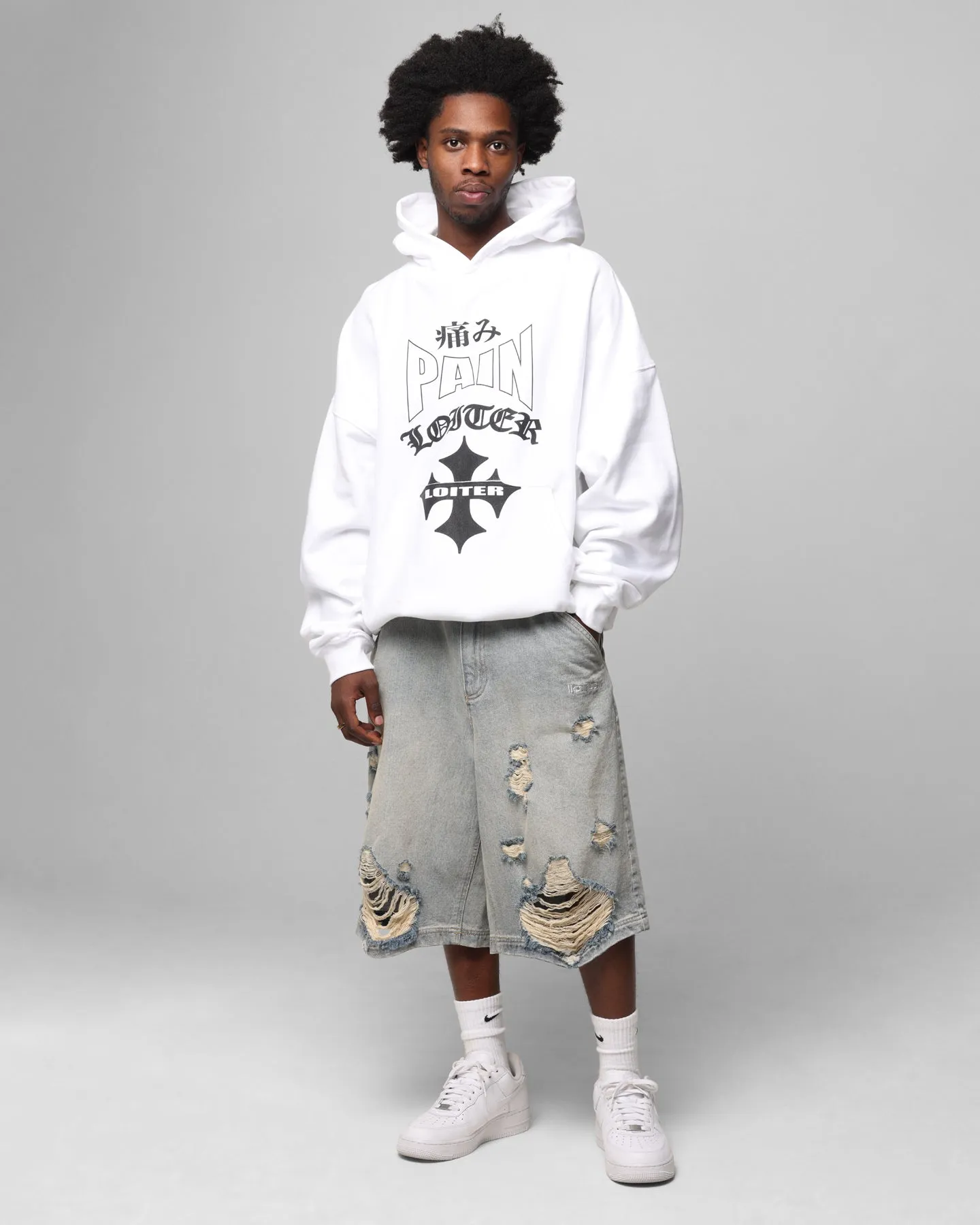 Loiter Ultimate Pain Hoodie Weiß