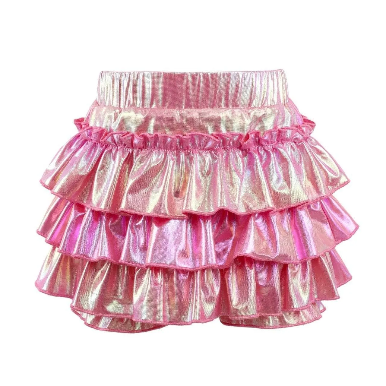 Lola   The Boys Hologram Pink Ruffle Rockröckchen