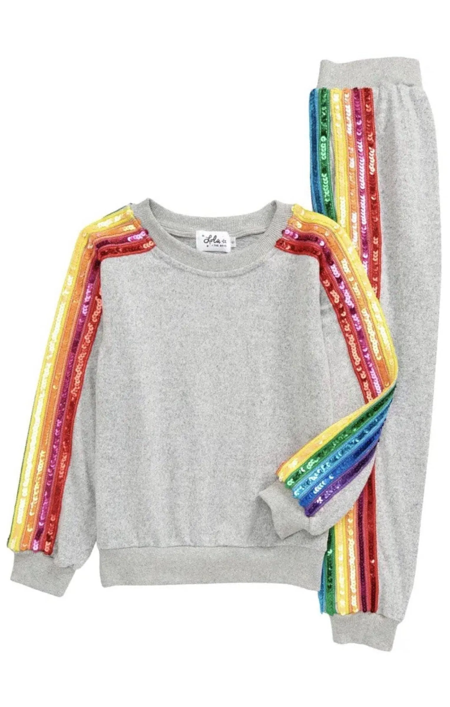 Lola   The Boys Glitzer Regenbogen Jogginganzug-Set
