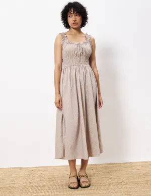 Louisane Striped Midi Dress
