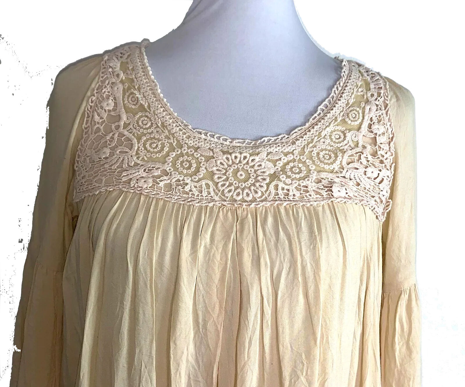 Lowry's Farm Japan. Cream Prairie Style Shift Kleid