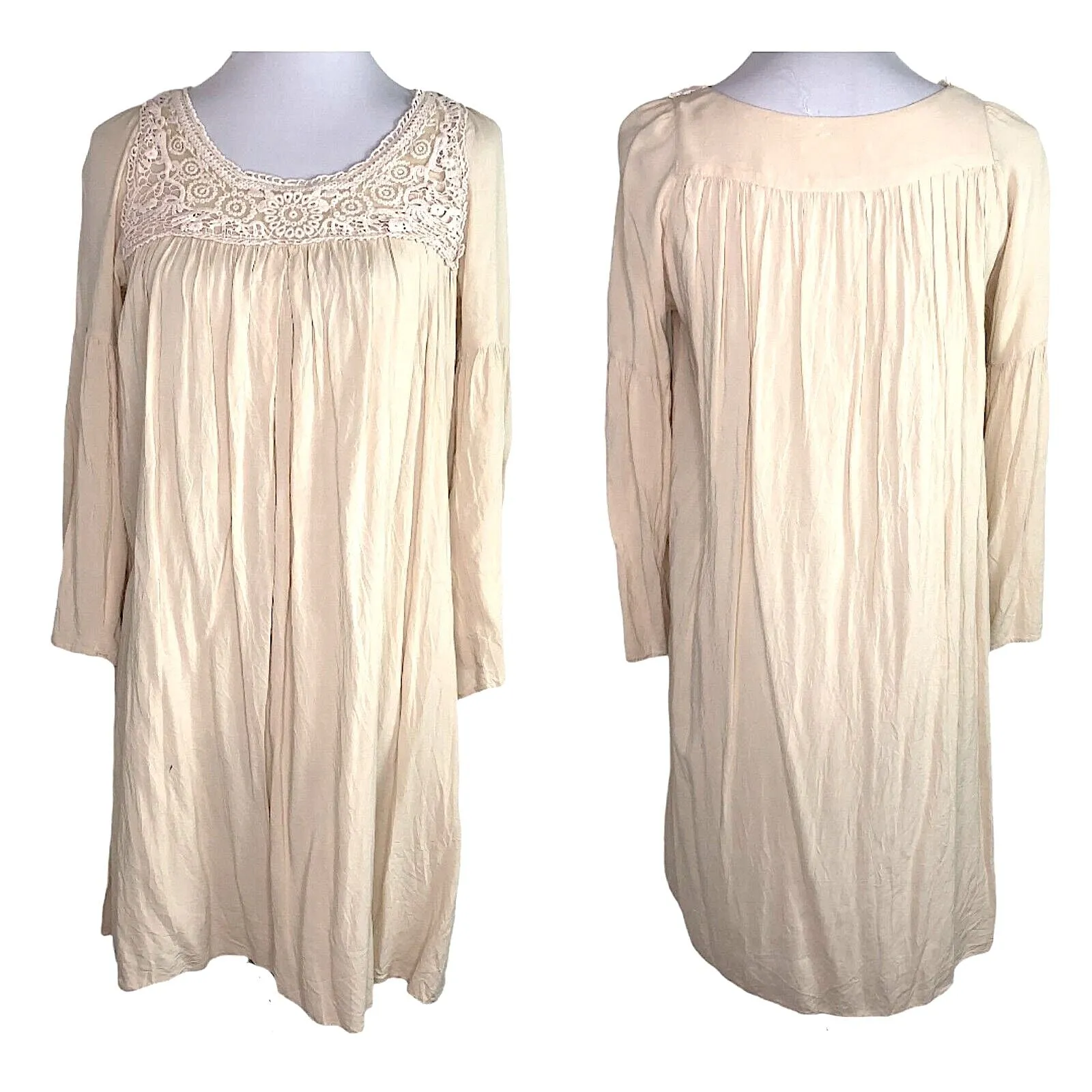 Lowry's Farm Japan. Cream Prairie Style Shift Kleid