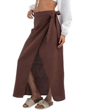 Lucinda Maxi Skirt In Chocolate