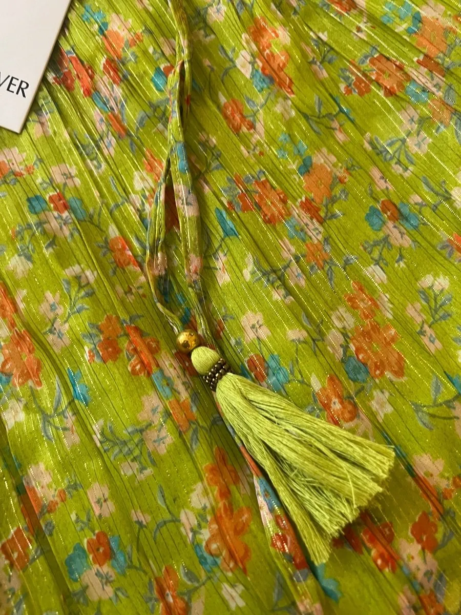 Lurex Chiffon Etagenrock