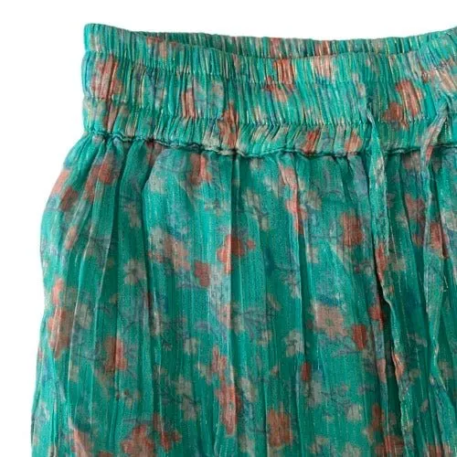 Lurex Chiffon Etagenrock