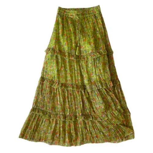 Lurex Chiffon Etagenrock