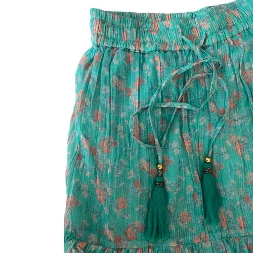 Lurex Chiffon Etagenrock