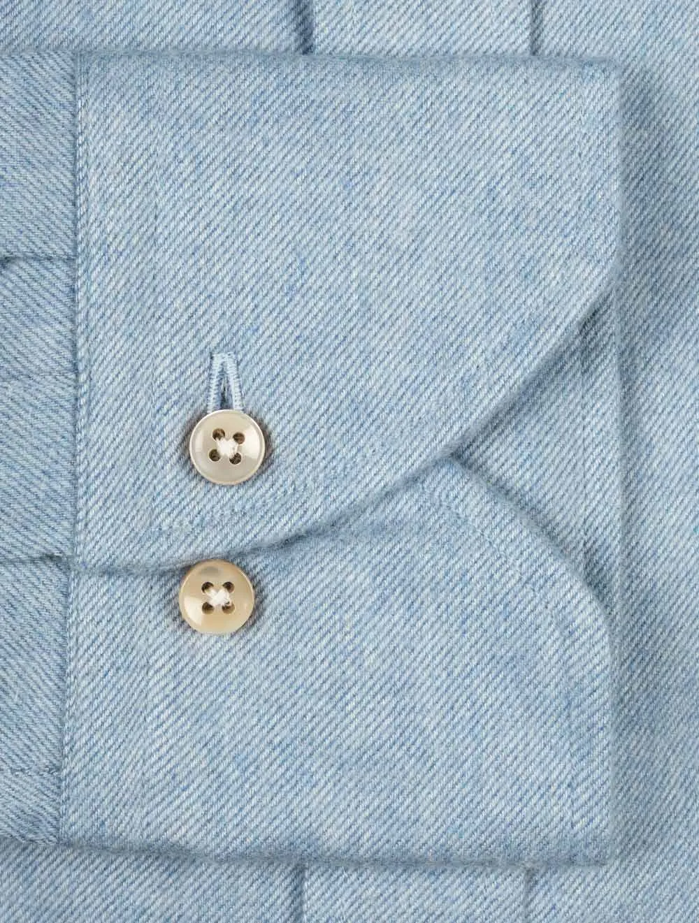 Luxus Flanell Passformhemd Blau