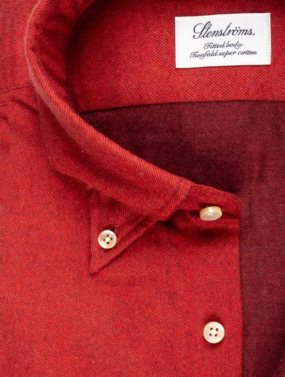 Luxus Flanell Passform Shirt Rot