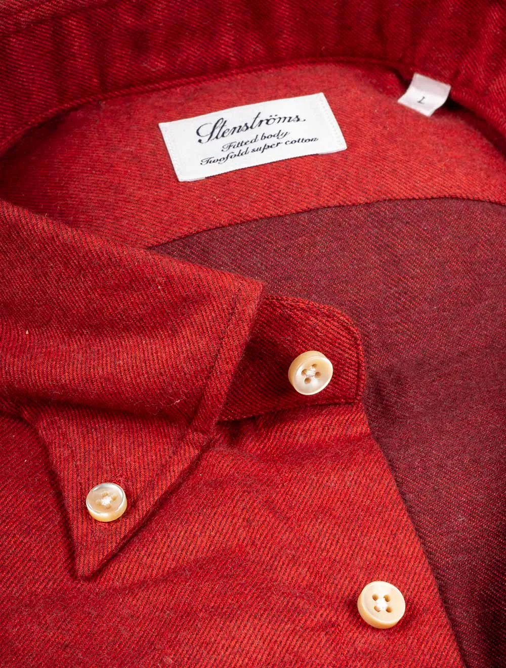 Luxus Flanell Passform Shirt Rot