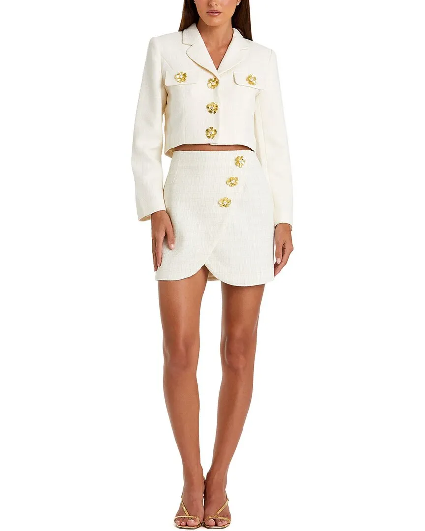 Mac Duggal Tweed Wickel-Minirock