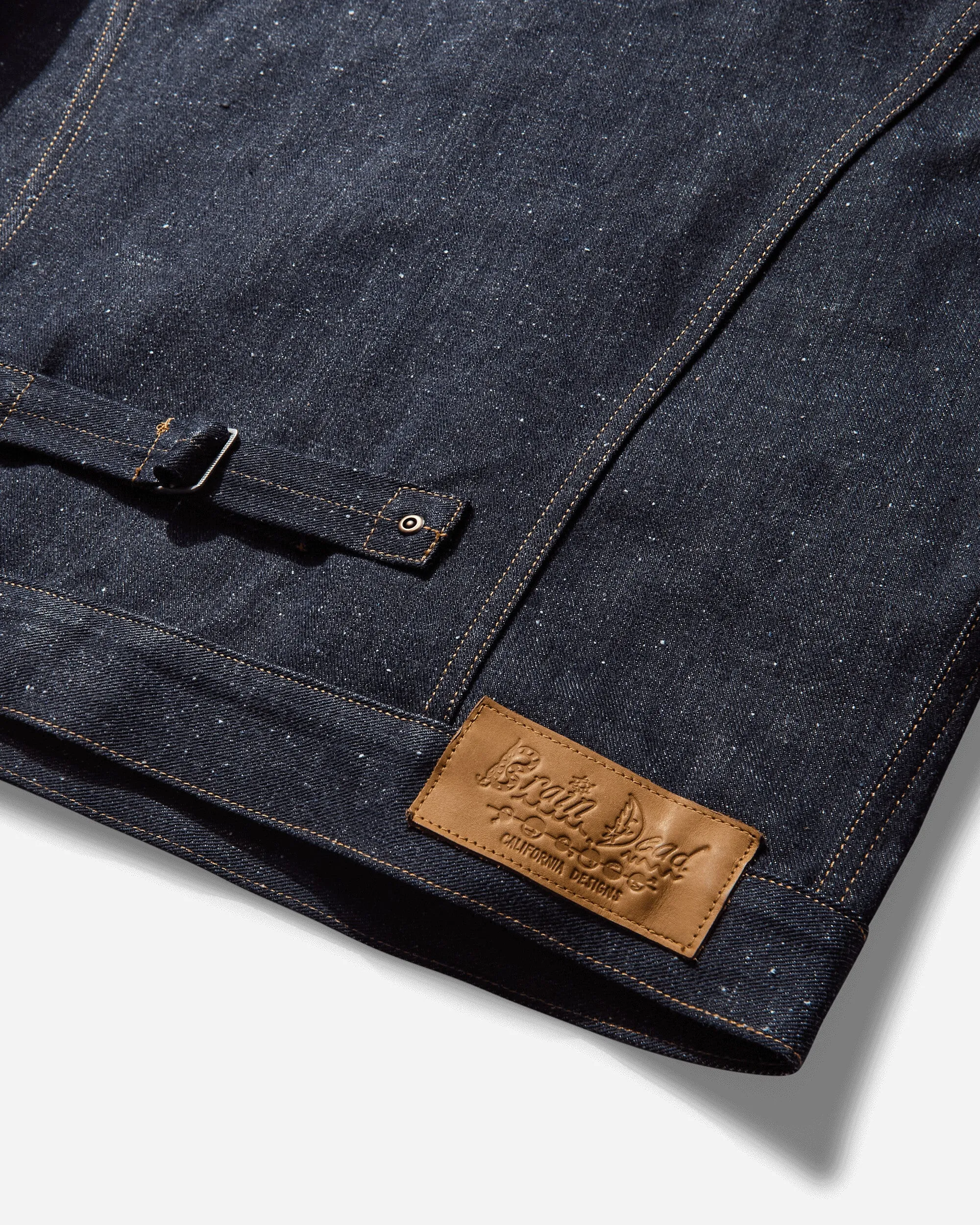 Herren Cropped Denim Trucker Jacke Indigo