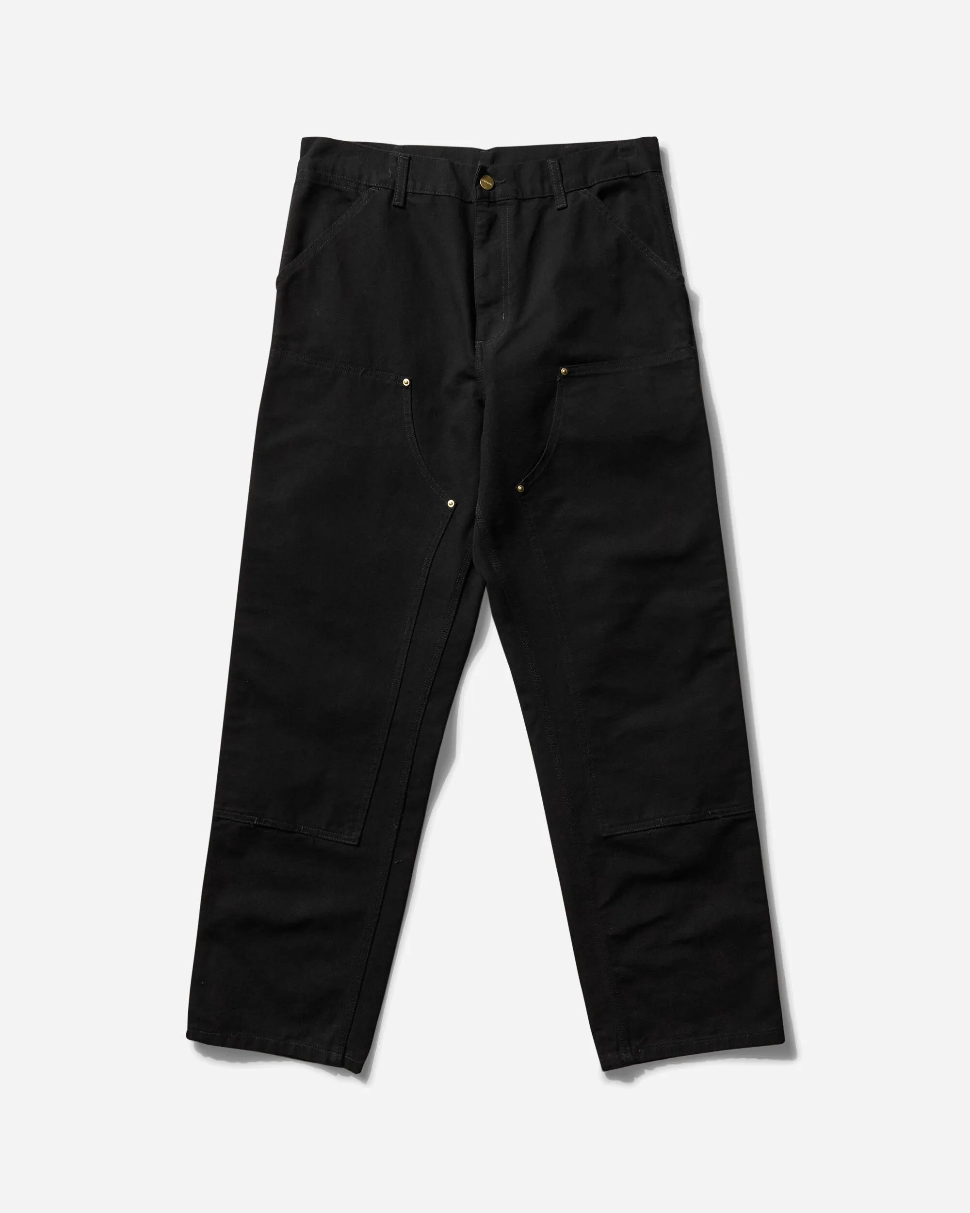 Herrenhose mit Doppelknie Schwarz (Gewaschen)