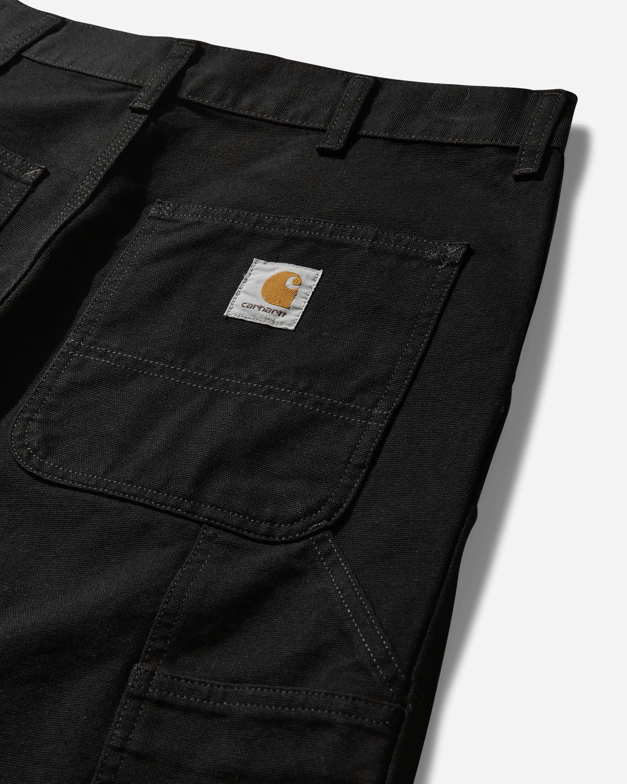 Herrenhose mit Doppelknie Schwarz (Gewaschen)