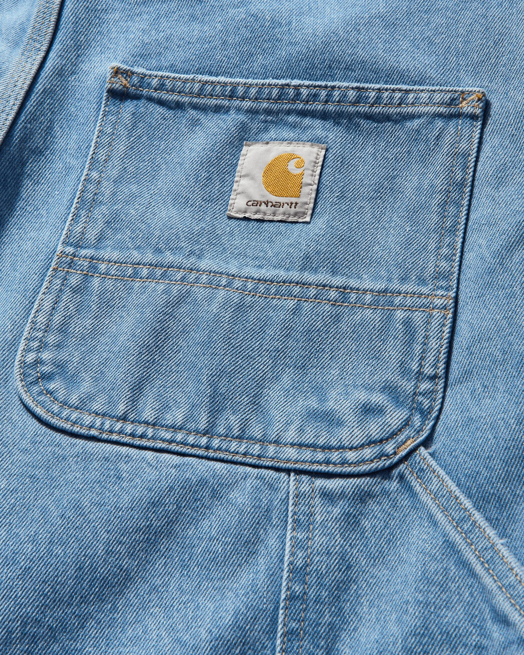 Herrenhose mit Doppelknie in Blau (Steinwäsche)