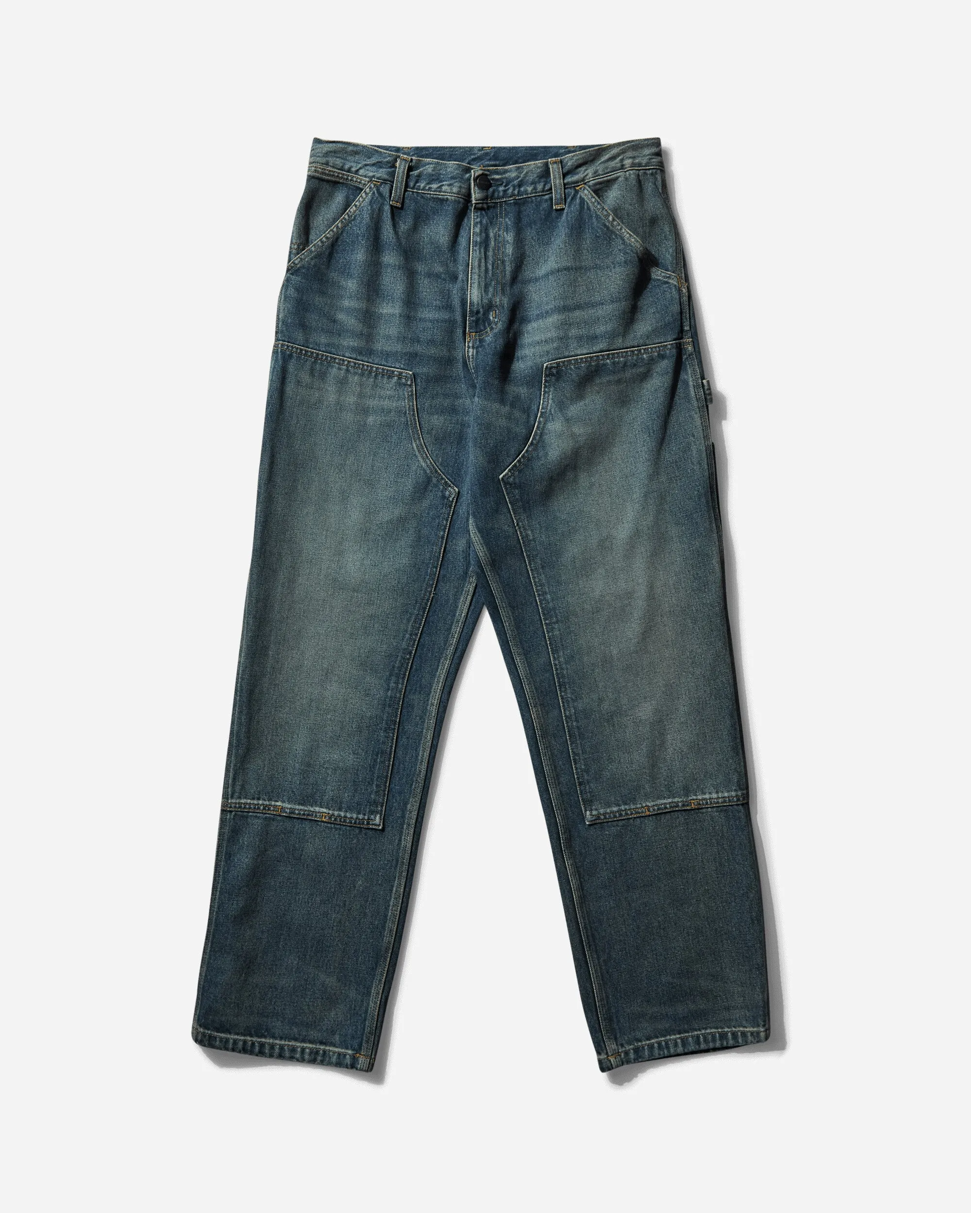 Herrenhose mit doppelten Knien Blau (Getragen Gebraucht Gewaschen)