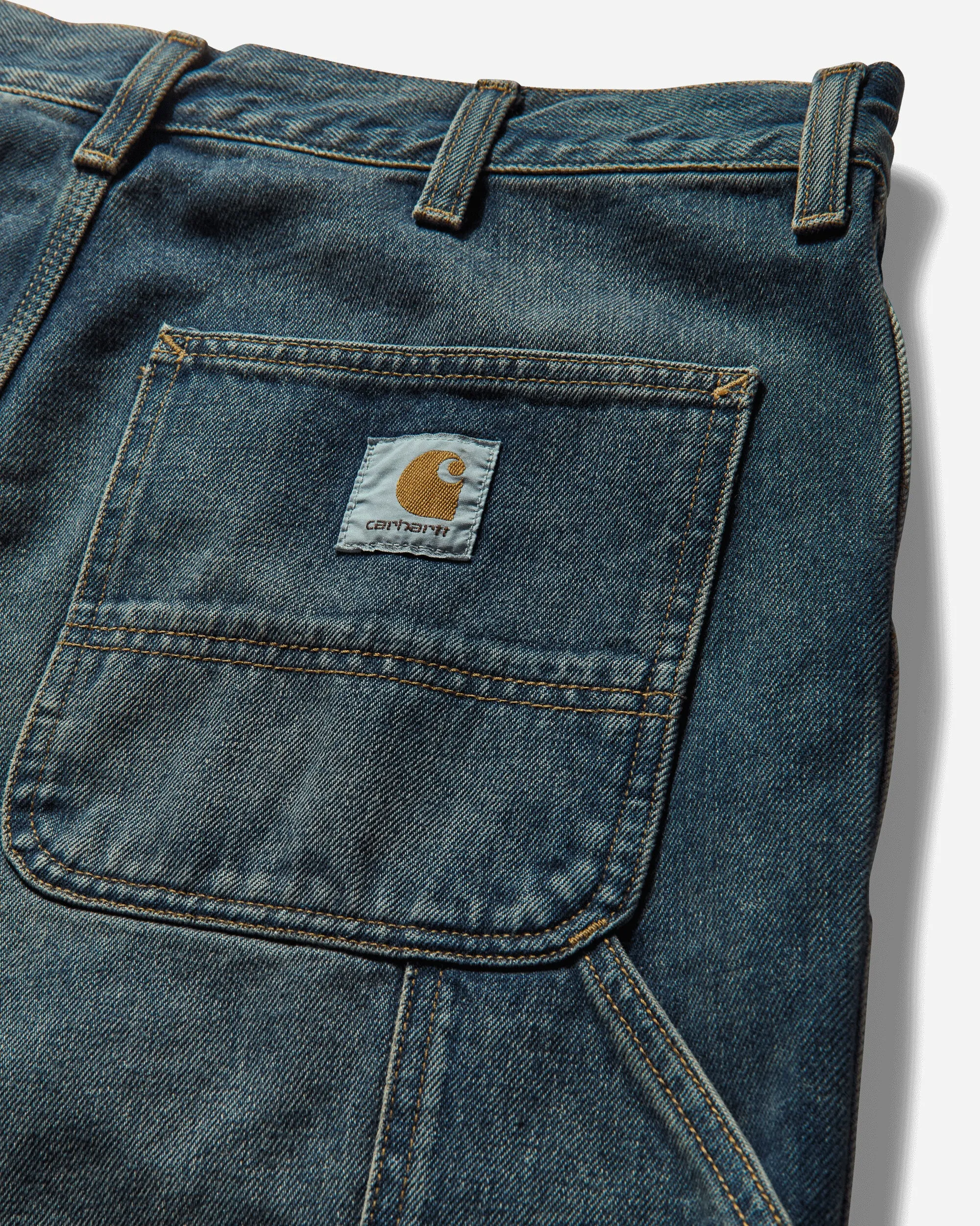 Herrenhose mit doppelten Knien Blau (Getragen Gebraucht Gewaschen)